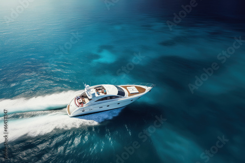 yacht qui navigue à vive allure en mer près des côtes, mer calme ciel bleu