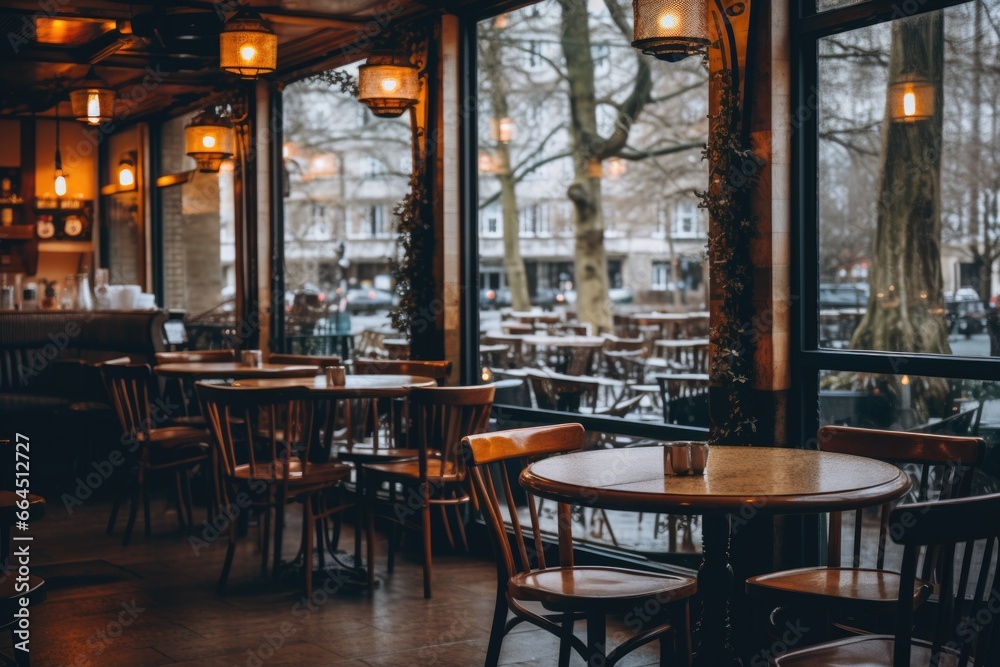 Interior of a empty cafe or bar