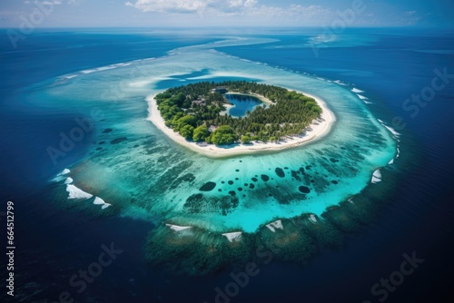 Paradise from Above: Aerial View of an Exotic Island