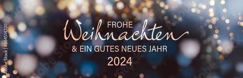 Frohe Weihnachten und ein gutes neues Jahr 2024 - Weihnachtsgrüße - Christmas greeting card with german text