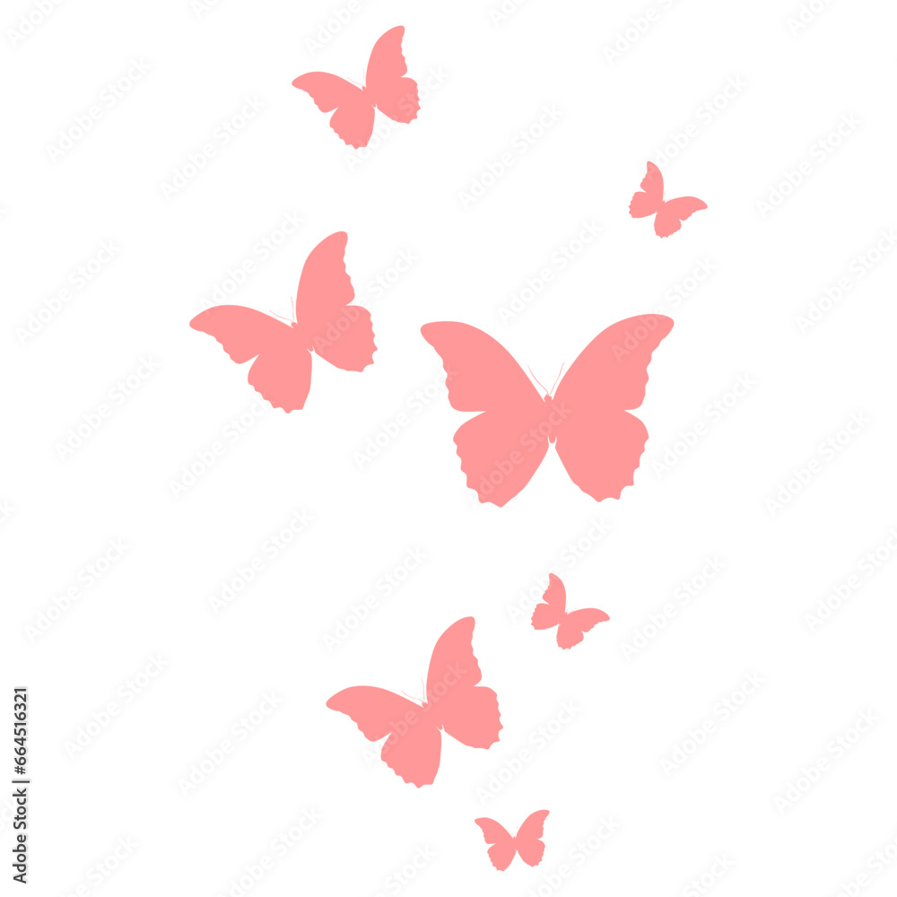 Flying Butterflies Shape Flying Butterflies Shape