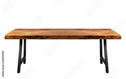 Beautiful Empty Wood Table Isolated on Transparent Background PNG.
