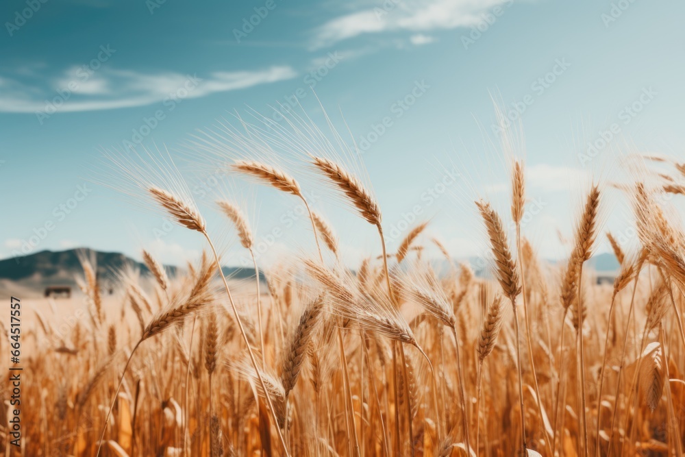 Fototapeta premium Bountiful Wheat Harvest in the Sun