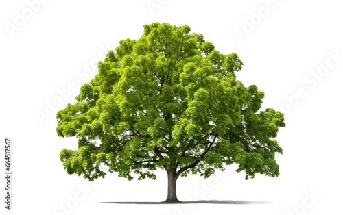 Stunning Green Maple Tree Isolated on Transparent Background PNG.