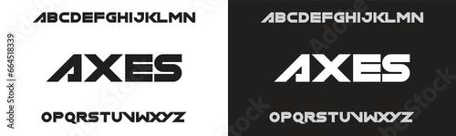 AXES minimal creative Tech Letter Concept and Luxury vector typeface Logo Design.