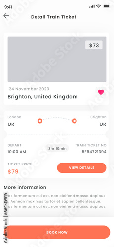 Train Ticket, Railway Travel Booking and Search Trips Mobile App UI Kit Template