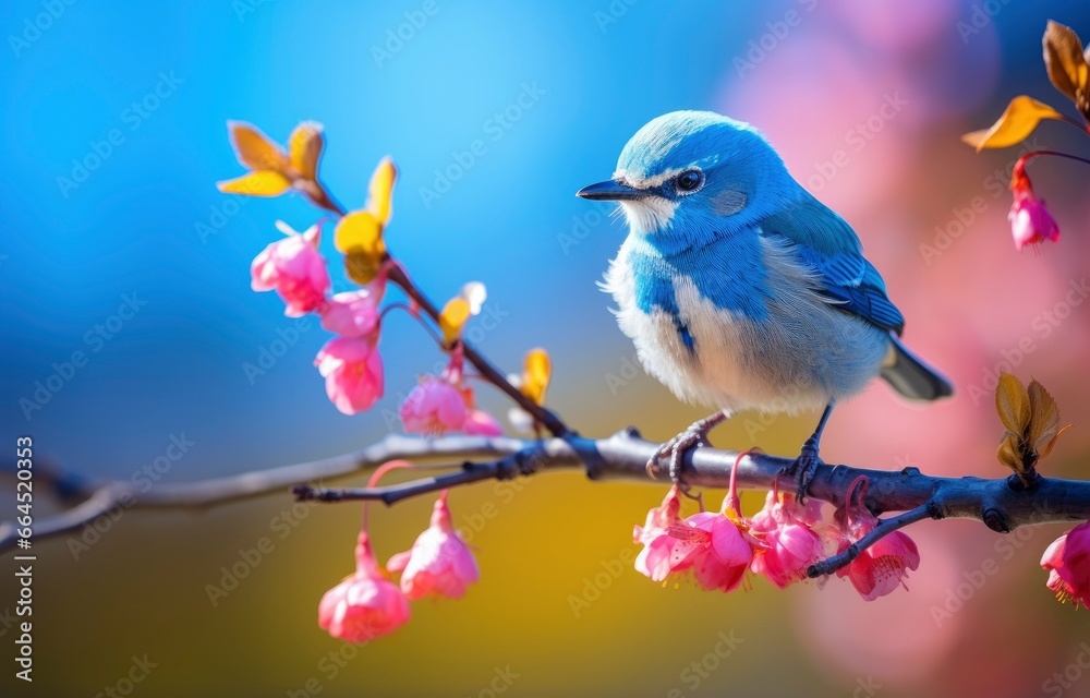 Cute little bird with a  nature background.
