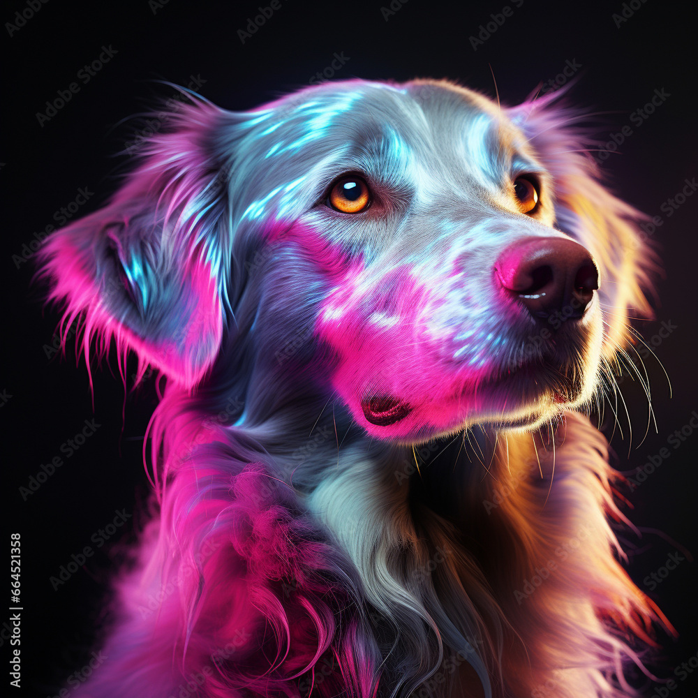 Portrait of a dog generated by ai