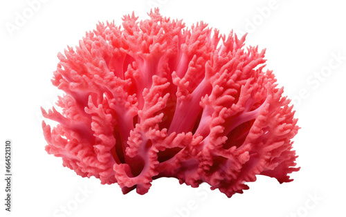 Cute Light Pink Coral Isolated on Transparent Background PNG.