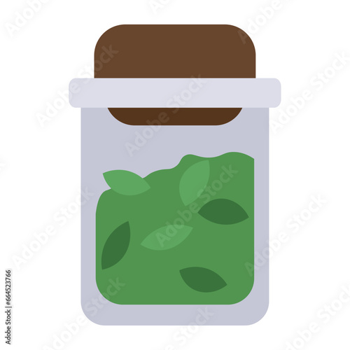 Bottle with herbal potion o...