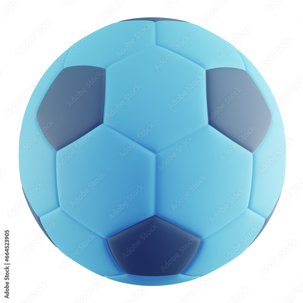 3d Illustration of Blue Football 3d Illustration of Blue Football