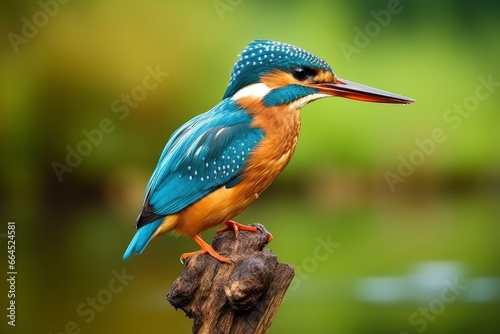 Kingfisher sitting on the tree branch. © Md