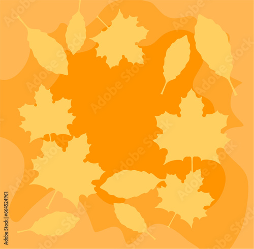 Abstract autumn leafs background Scattered leaves. Autumn colors Autumn Background  Vector illustration in Flat style