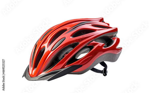 Beautiful Cycling Red Helmet Isolated on Transparent Background PNG. © Haider