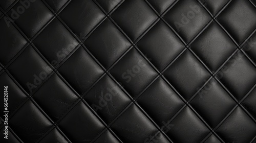 Black Leather texture close up as background. The material for the goods