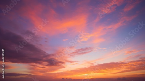 Beautiful Vivid sky painted by the sun leaving bright golden shades.Dense clouds in twilight sky in winter evening.Image of cloud sky on evening time.Evening Vivid sky with clouds. © wojciechkic.com