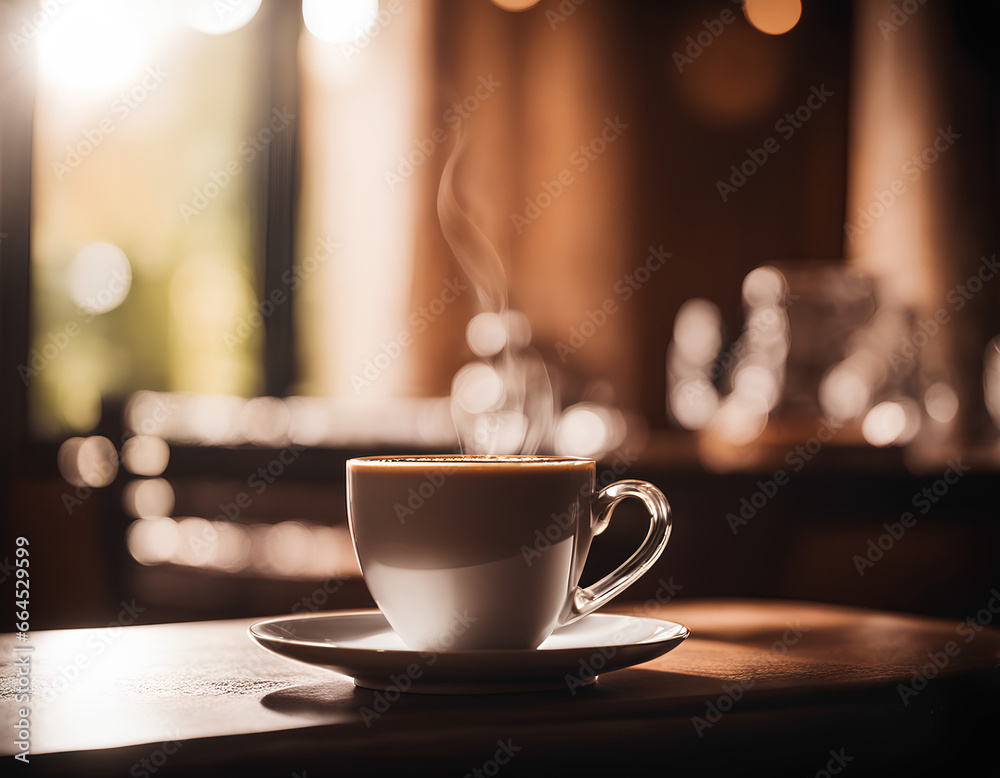 a cup of coffee on the table