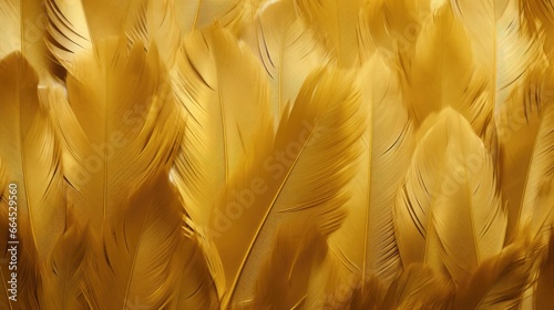 Yellow feather background. Abstract texture for holiday background