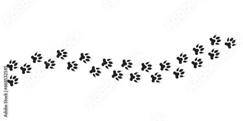 Paw vector footprint icon. Pet trace vector ilustration.