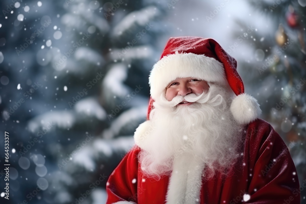 Quirky old bearded Santa Claus in the winter snowy forest. Winter holiday and Christmas concept. New Year's child frost. Quirky old bearded Santa Claus in the winter snowy forest. Winter holiday and Christmas concept. New Year's child frost.