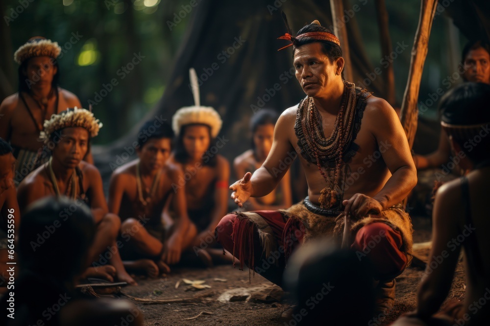 anthropologist giving a lecture on the customs and traditions of a ...