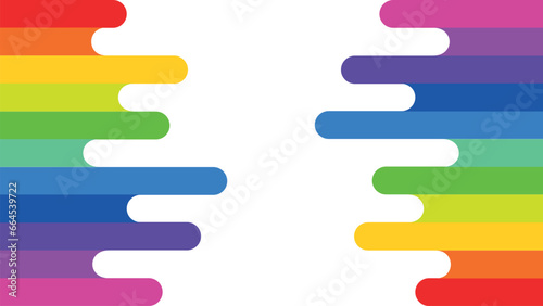colored abstraction, rainbow stripes, LGBT colors on a transparent background, colored pencils and paints, thick smears of paint