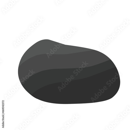 Black Stone Vector Illustration 