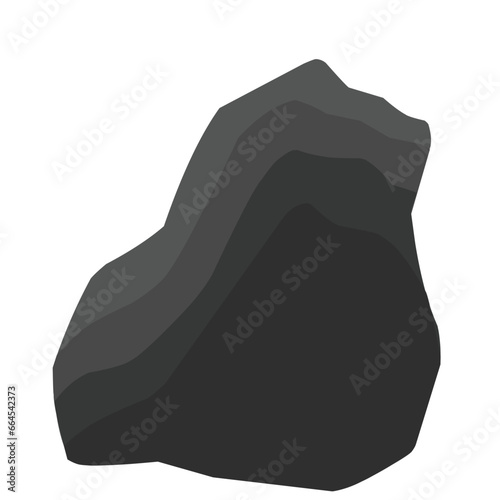 Black Stone Vector Illustration 