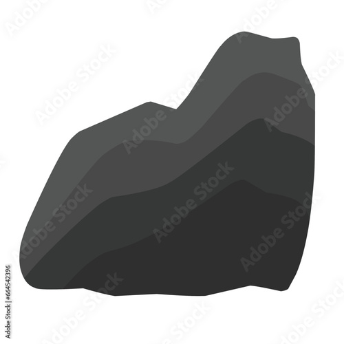 Black Stone Vector Illustration 