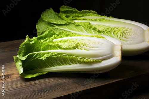 Fresh Chinese cabbage on the table close up photo