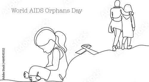 AIDS. Child. Orphan. One line.