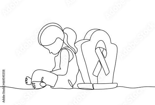 AIDS. Child. Orphan. Grave. One line.