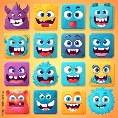 Wallpaper Mural cartoon caricatures with expressions, smiling, brave Torontodigital.ca