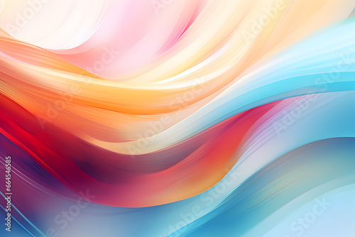 Vibrant Colorful abstract background with smooth lines. Digital art for poster, flyer, banner background or design element. Soft textures on pastel background