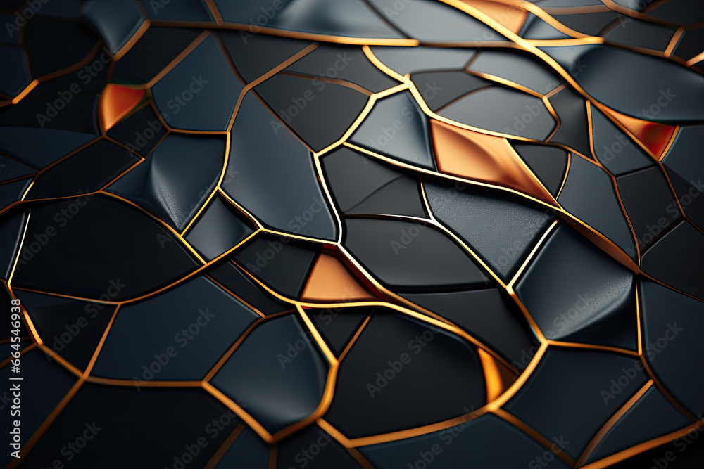 abstract black and gold pattern background, generative ai abstract black and gold pattern background, generative ai
