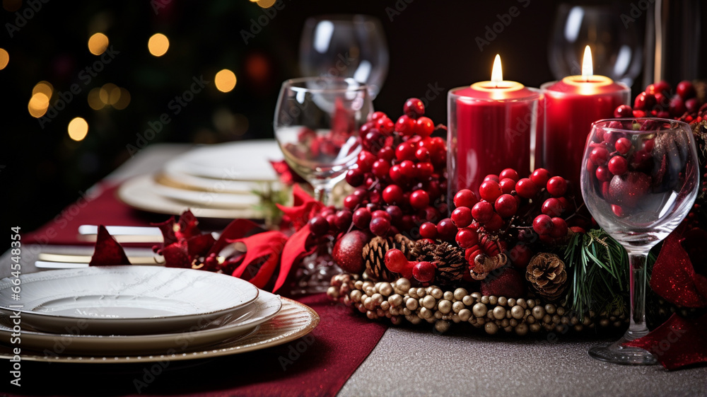 beautiful christmas table setting