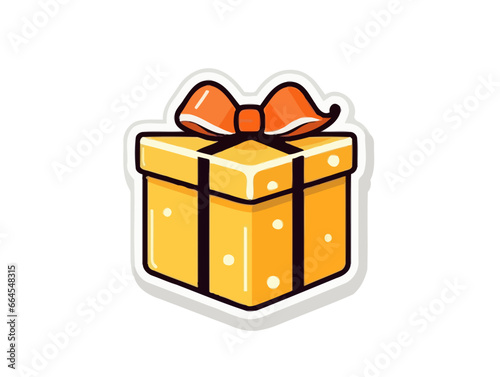 Doodle Prank gift, cartoon sticker, sketch, vector, Illustration, minimalistic