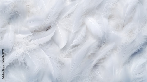 White feather texture background, pastel soft fur for baby to sleep. photo