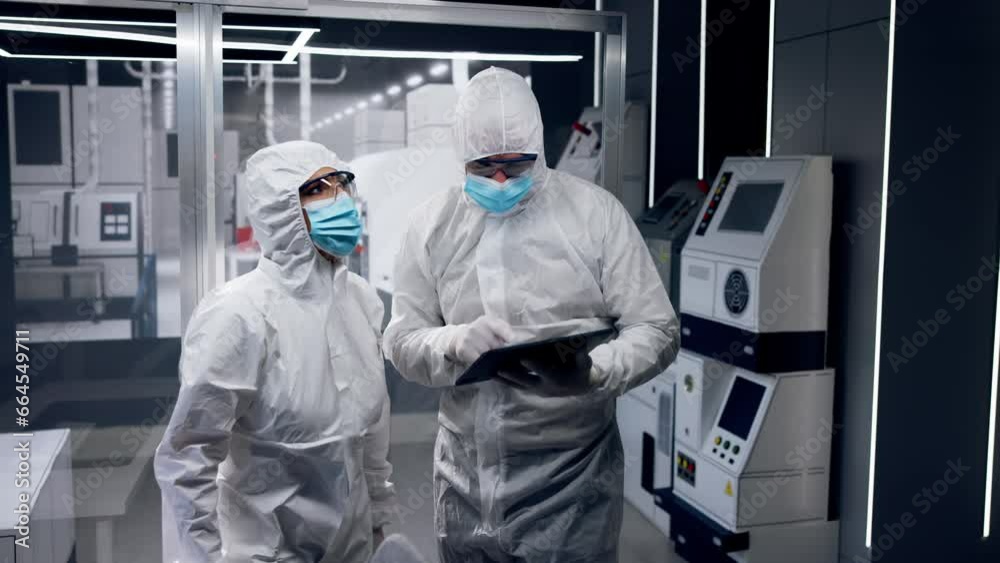 Sterile Semiconductor Manufacturing Factory And Workers Sterile Semiconductor Manufacturing Factory And Workers