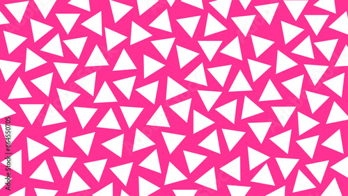 Pink and white seamless geometric triangle pattern