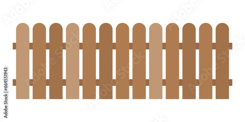 Isolated vector wooden fence