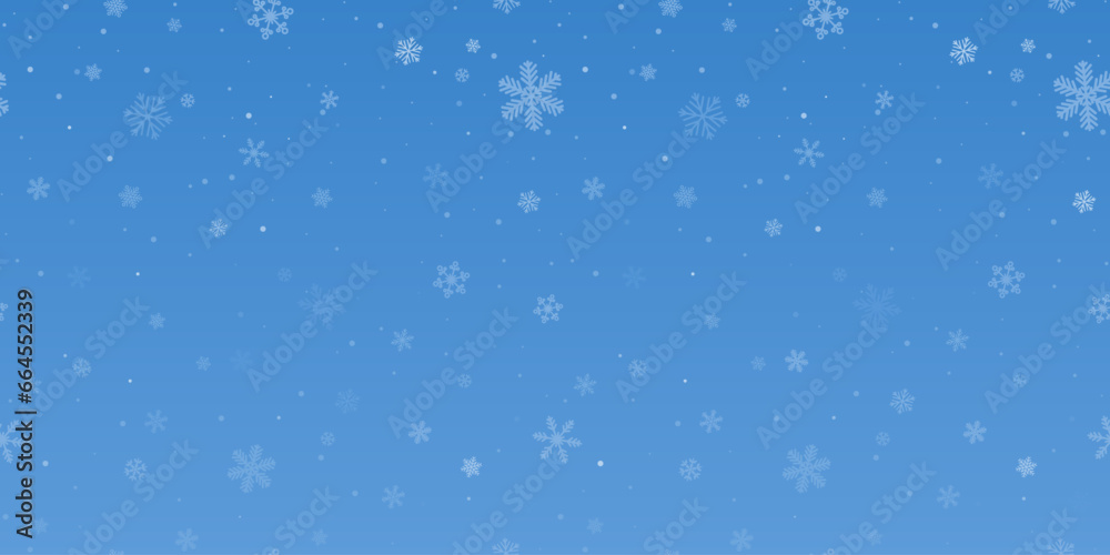 Christmas snowflakes background blue