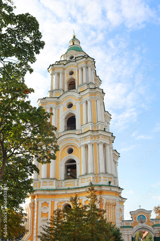 Bell tower of the Trinity Monastery in Chernigov, Ukraine Bell tower of the Trinity Monastery in Chernigov, Ukraine
