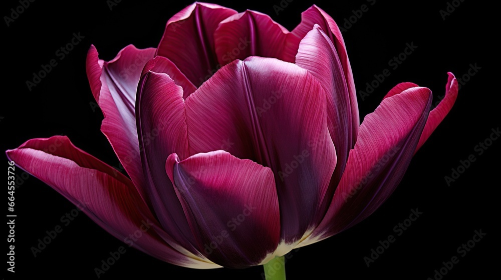  a close up of a purple flower on a black background.  generative ai