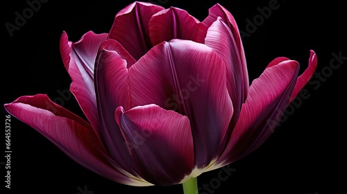  a close up of a purple flower on a black background.  generative ai