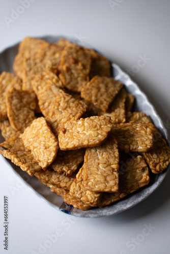 Fried Tempeh, Indonesian traditional meal called 