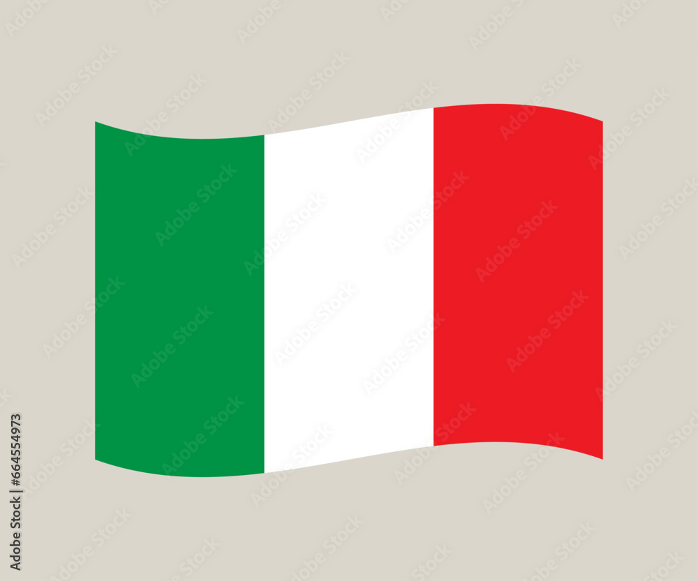 Flag of Italy Country Vector Illustration Emblem