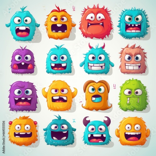 Wallpaper Mural cartoons with different sizes, colors, teeth, ears Torontodigital.ca