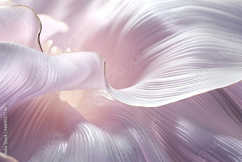  a close up of a pink and white flower with a blurry background.  generative ai