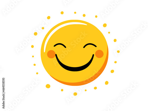 Doodle Hysterical laughing emoji, cartoon sticker, sketch, vector, Illustration, minimalistic
